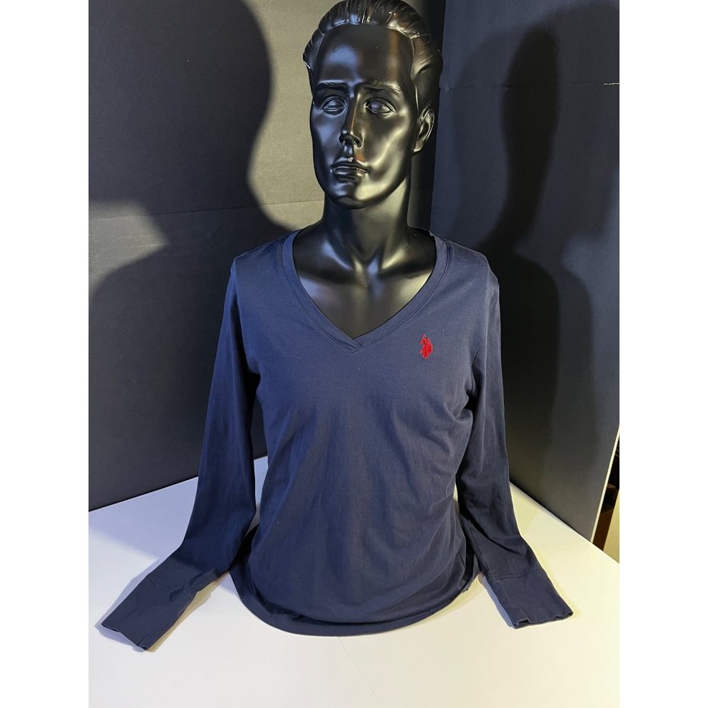 U.S. Polo Assn. Women's Long Sleeve V-Neck T-Shirt